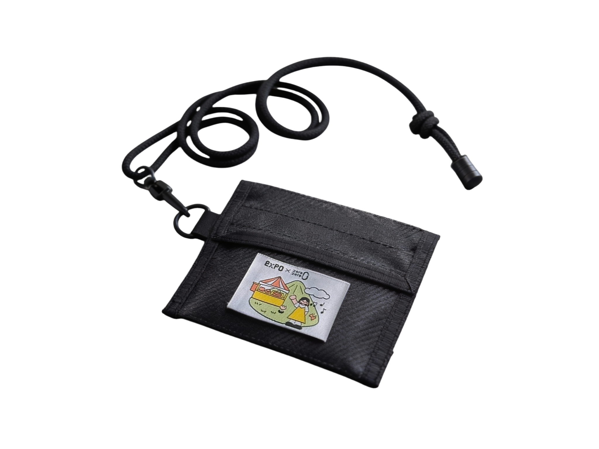 大豐環保再生小物掛包，斜紋設計，100% 再生 PP 材質，輕巧便攜，適合卡片與隨身小物收納。｜Eco-friendly mini pouch with twill design, made from 100% recycled PP by Da Fon Environmental.