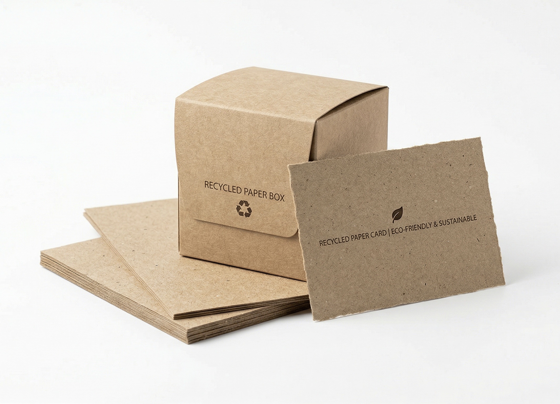 大豐環保再生牛皮紙盒與再生紙卡，100% FSC / PEFC 再生紙材質，支援ODM客製化設計，適合企業綠色採購與永續包裝。｜Recycled kraft paper box and paper card made from 100% FSC / PEFC certified paper by Da Fon Environmental.